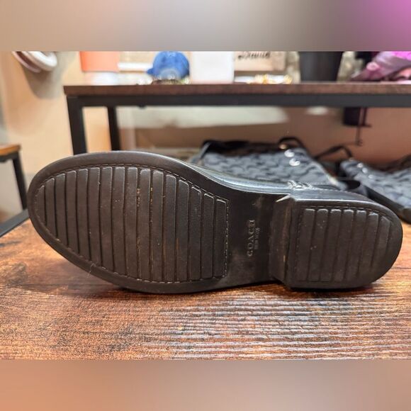 Coach Black Logo Rain Boots size 8 - Picture 6 of 13